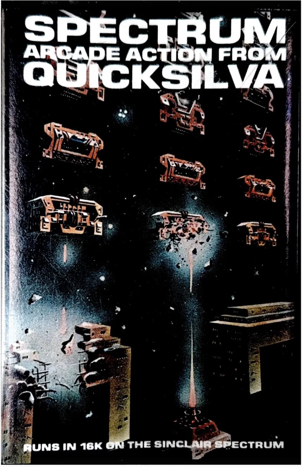 The original cassette, Spectrum arcade action from Quicksilva