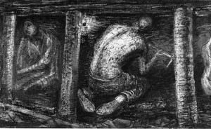 Henry Moore Miners at Work on the Coal face